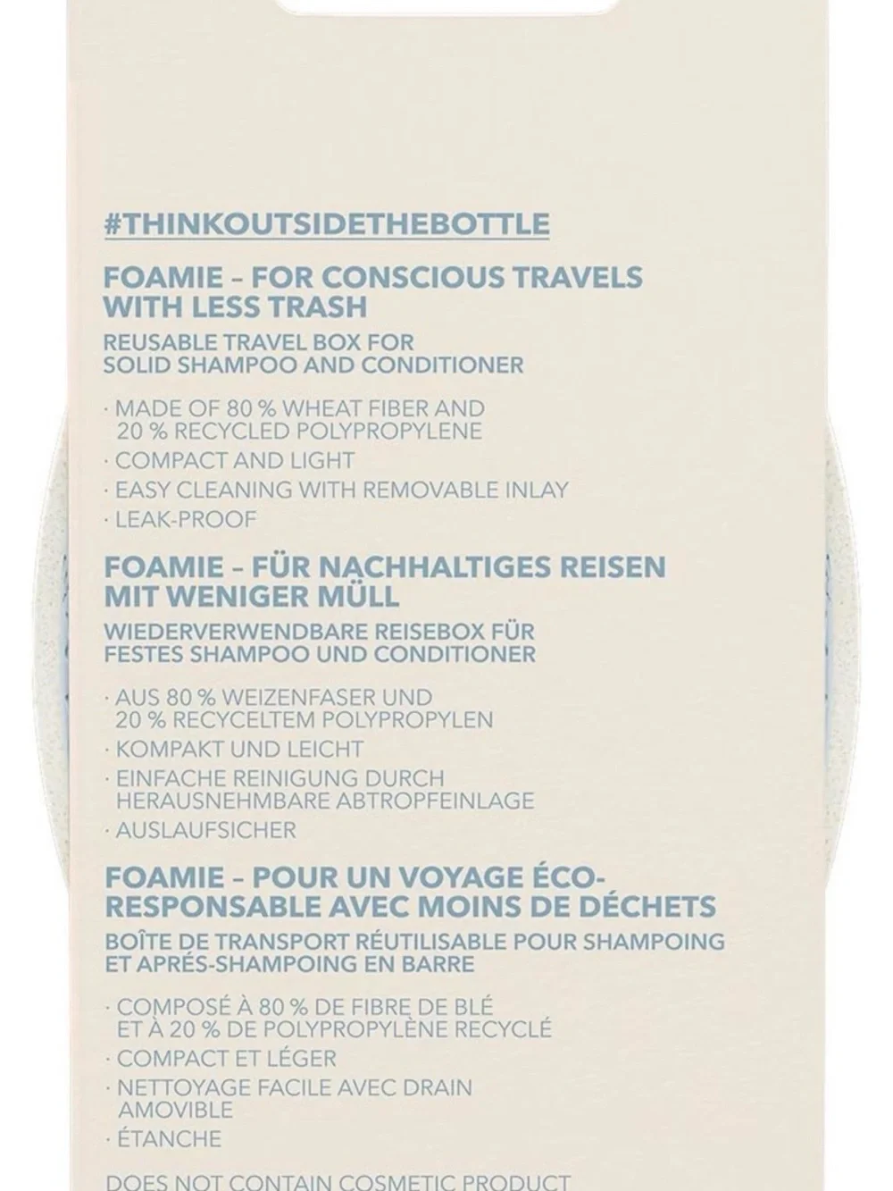Travel Buddy Soap Box - Cream with Blue Accent